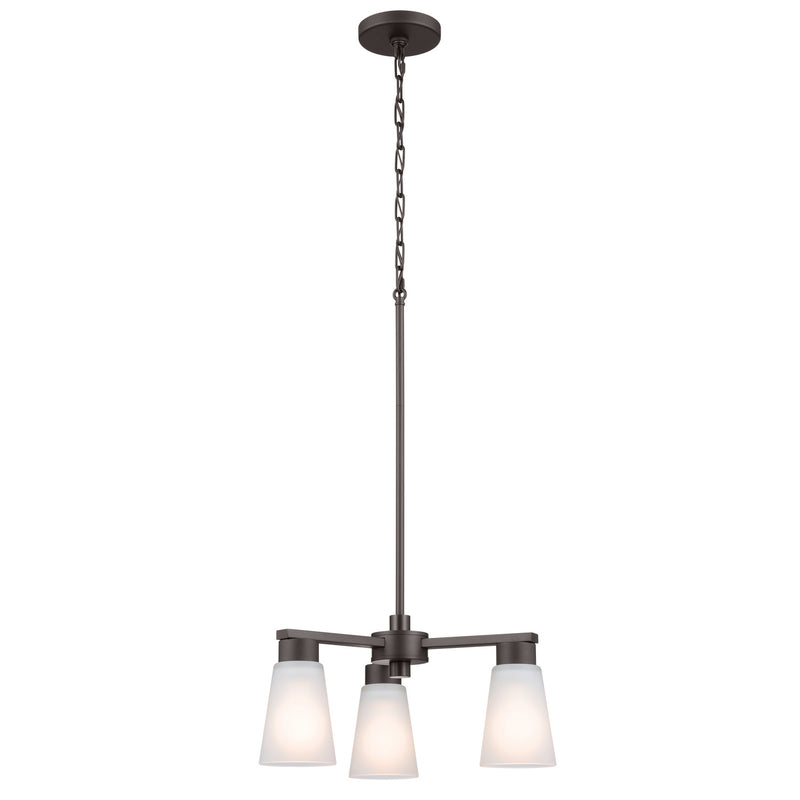 Kichler 52435OZ Three Light Chandelier, Olde Bronze (2)