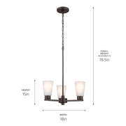 Kichler 52435OZ Three Light Chandelier, Olde Bronze (6)