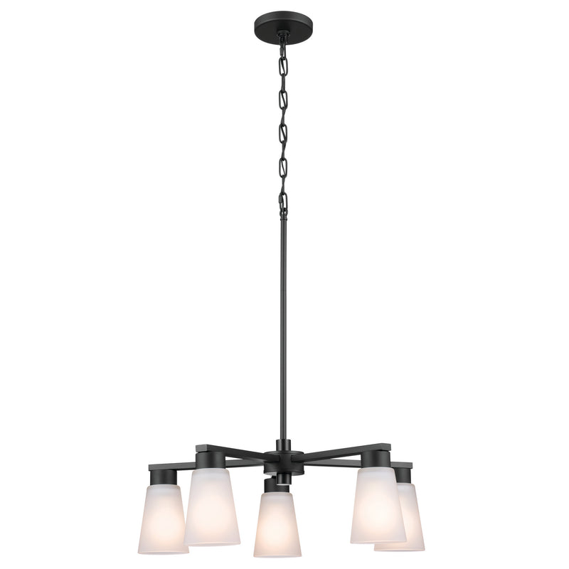 Kichler 52436BK Five Light Chandelier, Black (2)