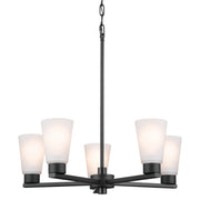 Kichler 52436BK Five Light Chandelier, Black (3)