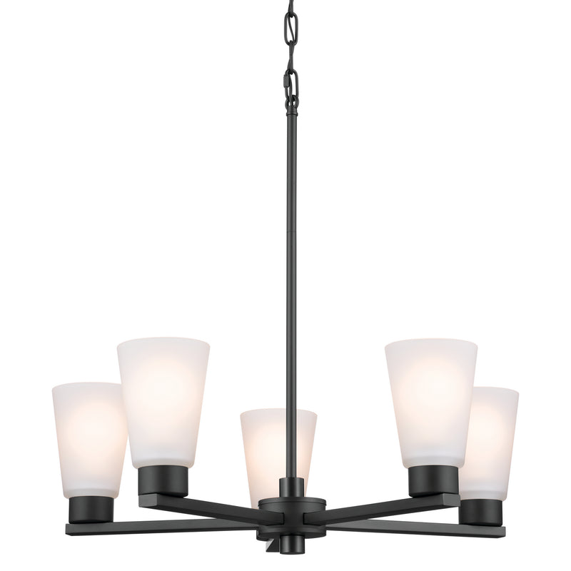 Kichler 52436BK Five Light Chandelier, Black (3)