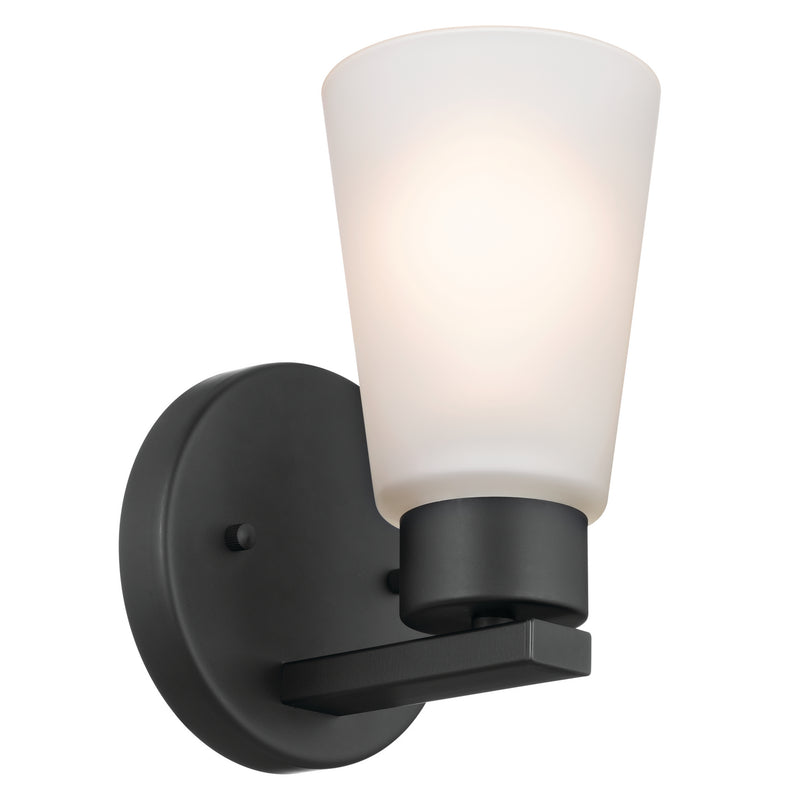 Kichler 52437BK One Light Wall Sconce, Black (2)