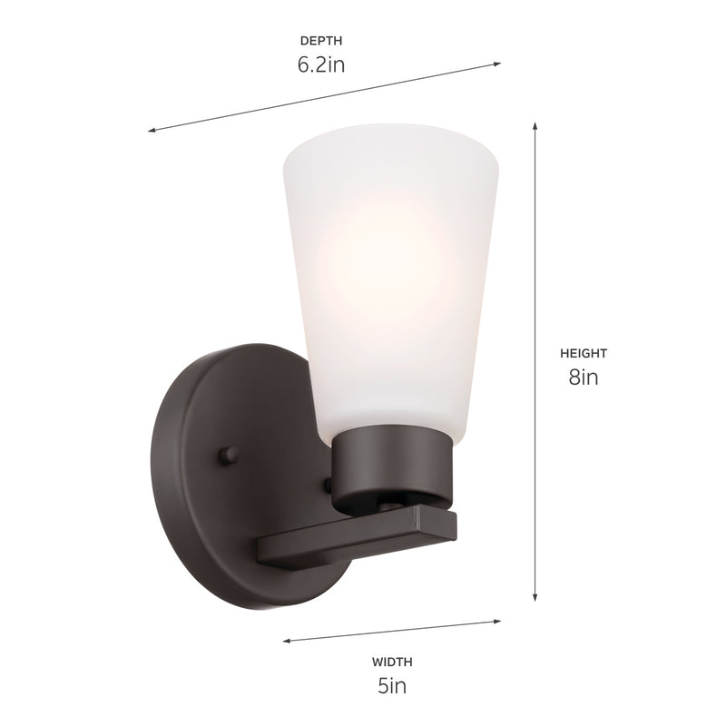 Kichler 52437OZ One Light Wall Sconce, Olde Bronze (6)