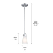 Kichler 52444NI One Light Mini Pendant, Brushed Nickel (5)