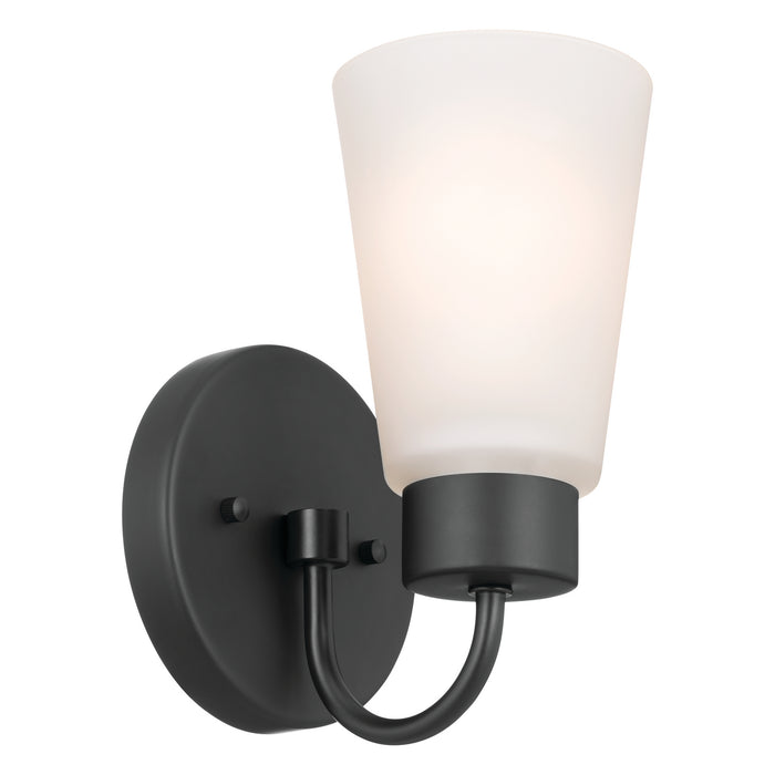 Kichler 52445BK Erma One Light Wall Sconce, Black Alternate Image.jpg