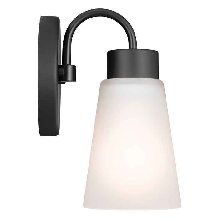 Kichler 52445BK Erma One Light Wall Sconce, Black Alternate Image 3.jpg