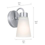 Kichler 52445NI One Light Wall Sconce, Brushed Nickel (6)