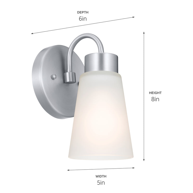 Kichler 52445NI One Light Wall Sconce, Brushed Nickel (6)