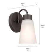 Kichler 52445OZ One Light Wall Sconce, Olde Bronze (6)