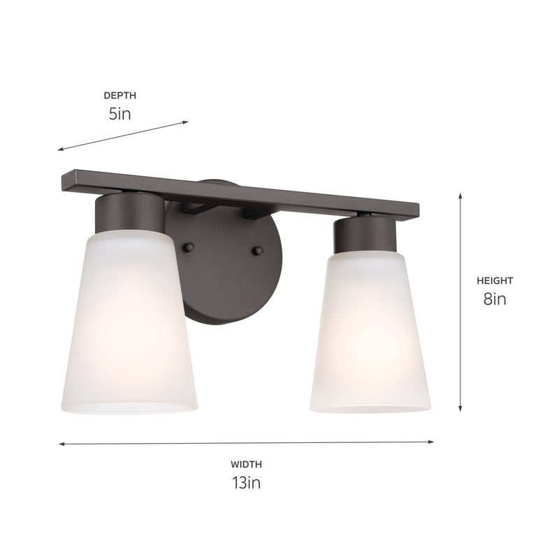 Kichler 55120OZ Two Light Bath, Olde Bronze (6)