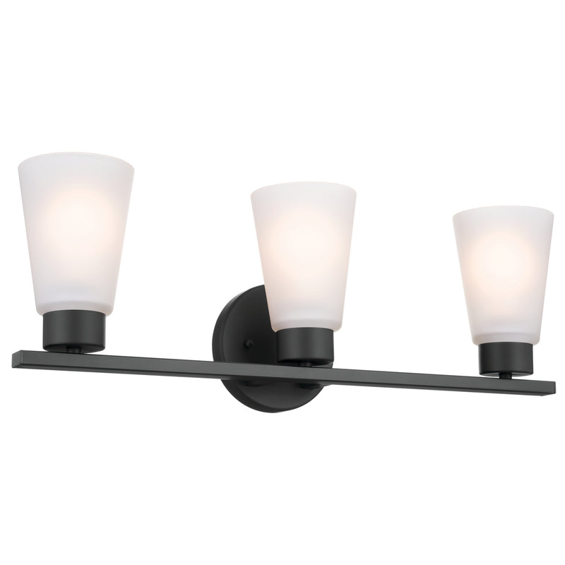 Kichler 55121BK Three Light Bath, Black (2)