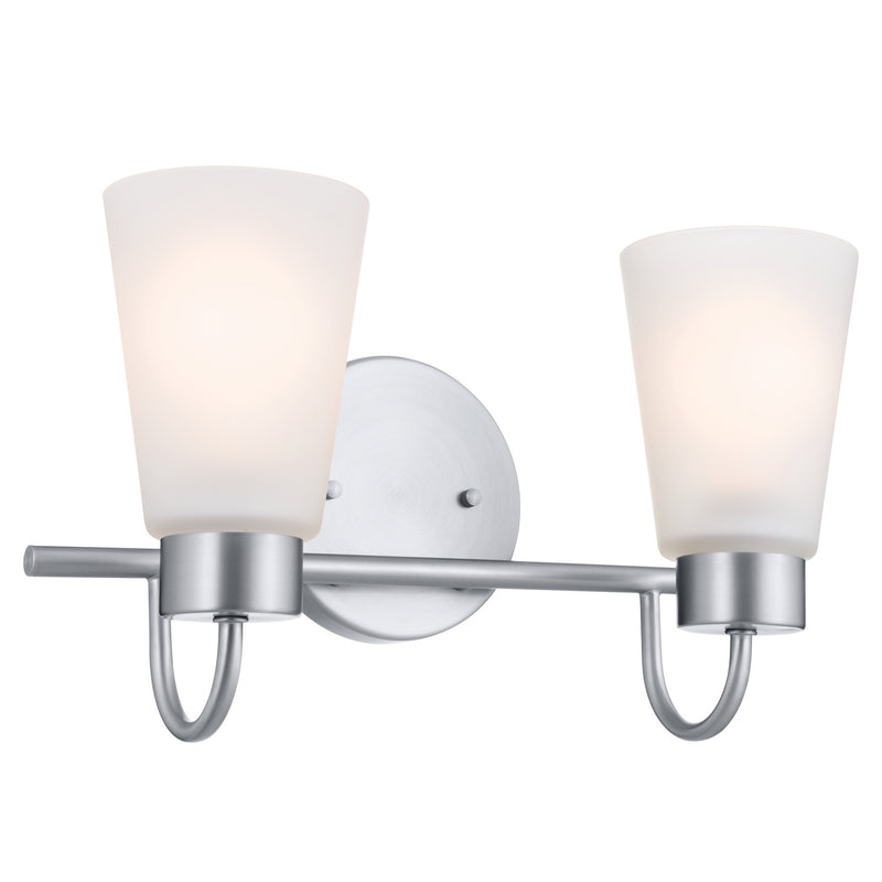 Kichler 55125NI Two Light Bath, Brushed Nickel (2)