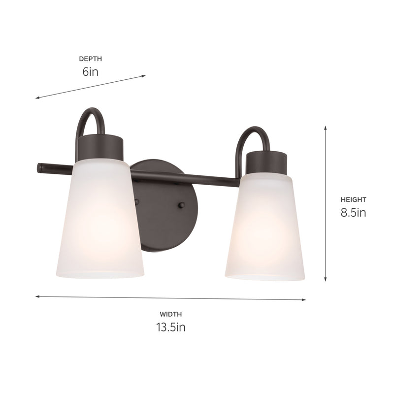 Kichler 55125OZ Two Light Bath, Olde Bronze (6)