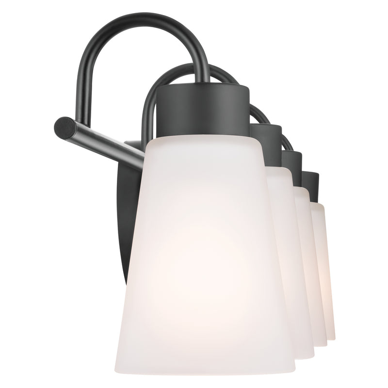 Kichler 55127BK Four Light Bath, Black (4)