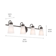 Kichler 55127OZ Four Light Bath, Olde Bronze (6)
