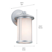 Kichler 59098BA One Light Outdoor Wall Mount, Brushed Aluminum (5)