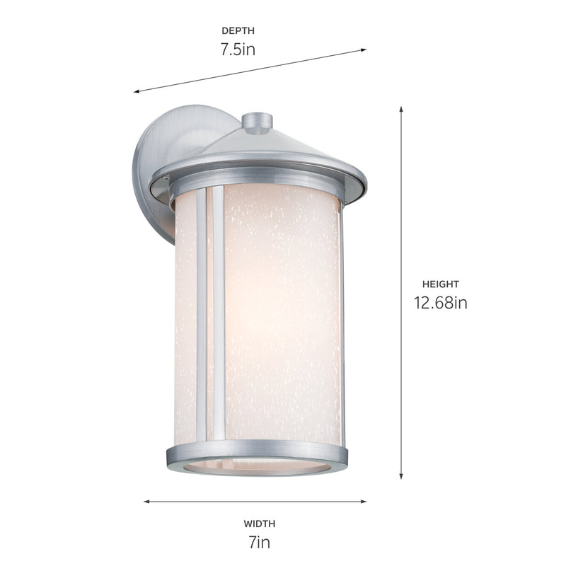 Kichler 59099BA One Light Outdoor Wall Mount, Brushed Aluminum (5)