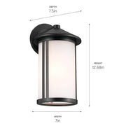 Kichler 59099BK One Light Outdoor Wall Mount, Black (5)