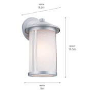 Kichler 59100BA One Light Outdoor Wall Mount, Brushed Aluminum (5)