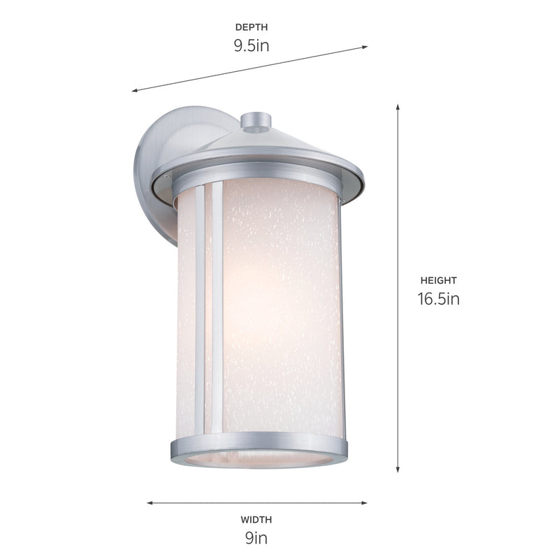 Kichler 59100BA One Light Outdoor Wall Mount, Brushed Aluminum (5)