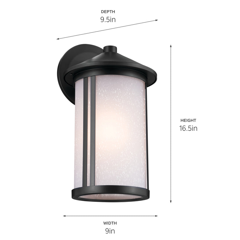 Kichler 59100BK One Light Outdoor Wall Mount, Black (5)