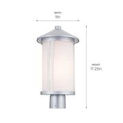 Kichler 59101BA One Light Outdoor Post Mount, Brushed Aluminum (5)