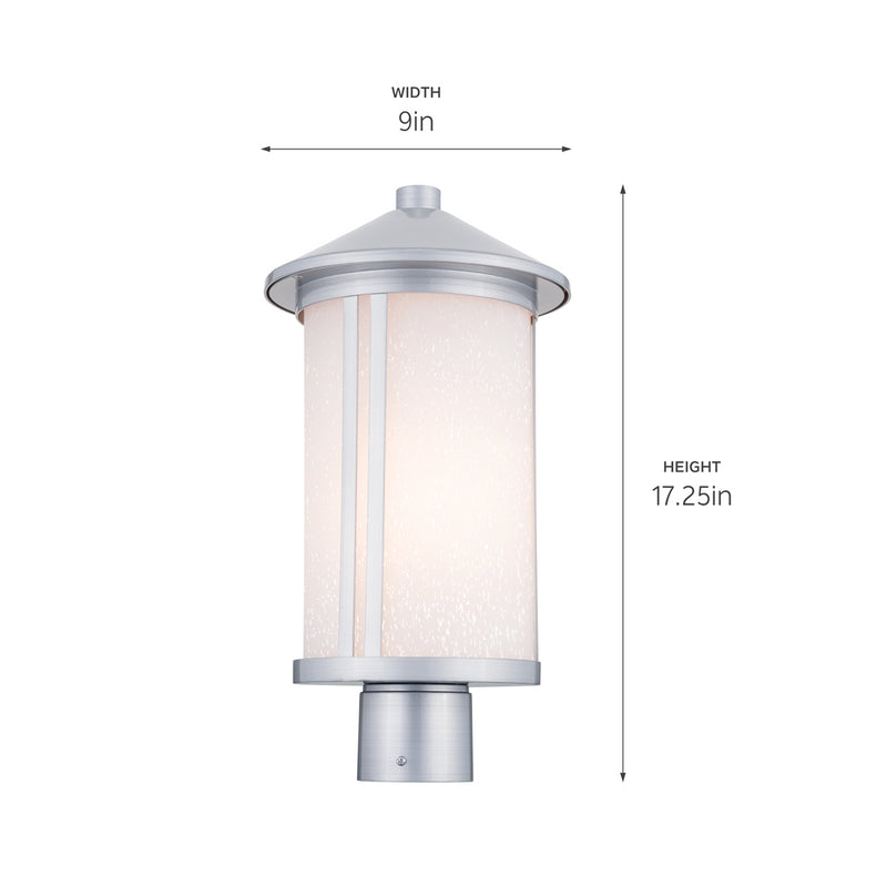 Kichler 59101BA One Light Outdoor Post Mount, Brushed Aluminum (5)