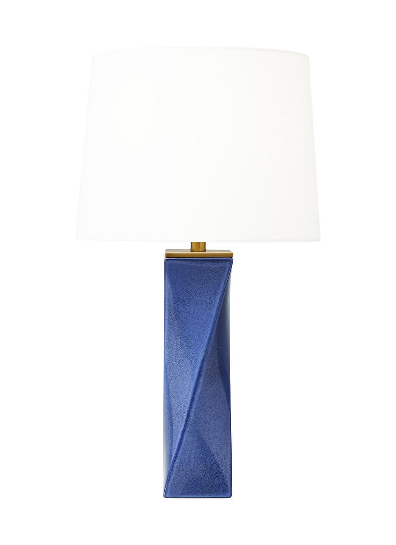 Visual Comfort Studio CT1211FRB1 Lagos One Light Table Lamp, Frosted Blue Alternate Image.jpg