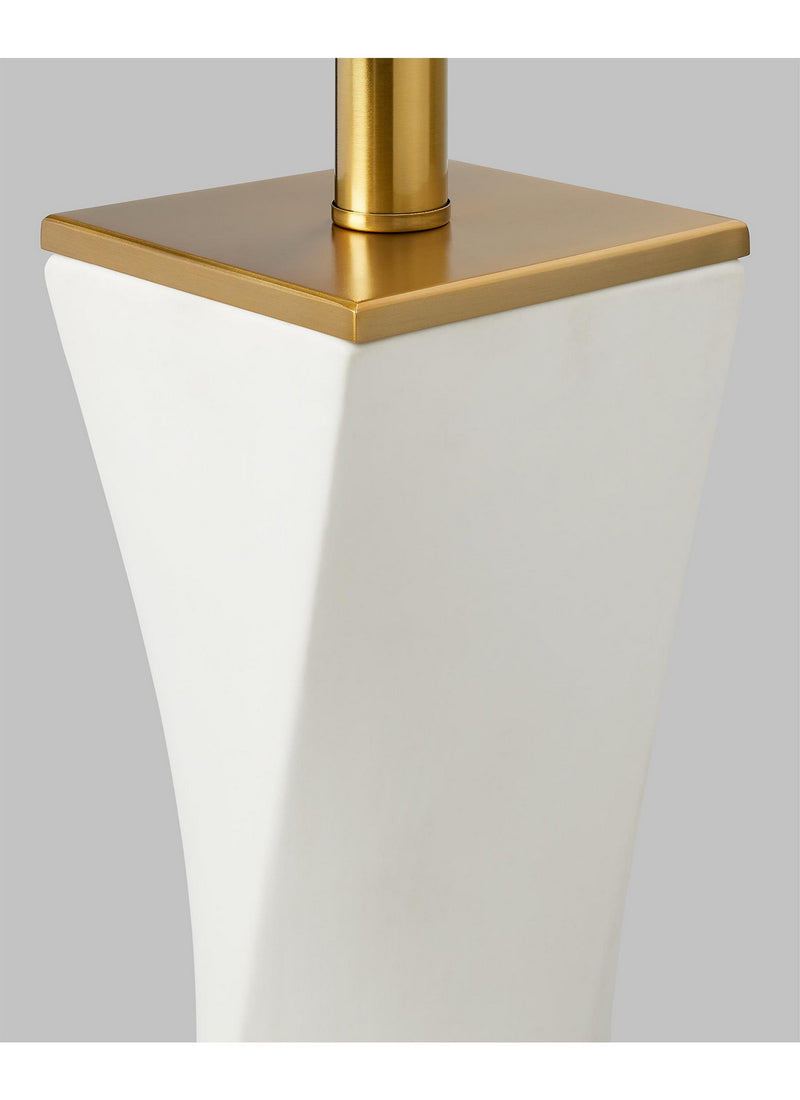 Visual Comfort Studio CT1211WL1 Lagos One Light Table Lamp, White Leather Alternate Image 2.jpg