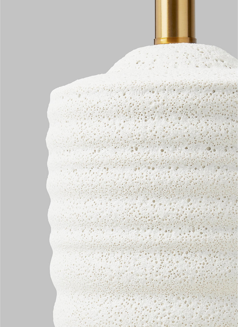 Visual Comfort Studio CT1201PRW1 Waveland One Light Table Lamp, Porous White Alternate Image.jpg