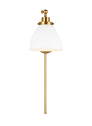 Visual Comfort Studio CW1131MWTBBS Wellfleet One Light Wall Sconce, Matte White and Burnished Brass Alternate Image.jpg