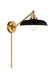 Visual Comfort Studio CW1141MBKBBS Wellfleet One Light Wall Sconce, Midnight Black and Burnished Brass Alternate Image 2.jpg