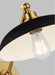 Visual Comfort Studio CW1141MBKBBS Wellfleet One Light Wall Sconce, Midnight Black and Burnished Brass Alternate Image.jpg