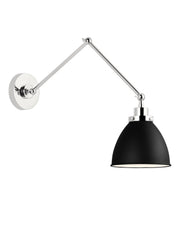 Visual Comfort Studio CW1161MBKPN Wellfleet One Light Wall Sconce, Midnight Black and Polished Nickel Alternate Image 2.jpg