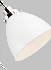 Visual Comfort Studio CW1161MWTPN Wellfleet One Light Wall Sconce, Matte White and Polished Nickel Alternate Image.jpg