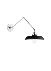 Visual Comfort Studio CW1171MBKPN Wellfleet One Light Wall Sconce, Midnight Black and Polished Nickel Alternate Image 3.jpg