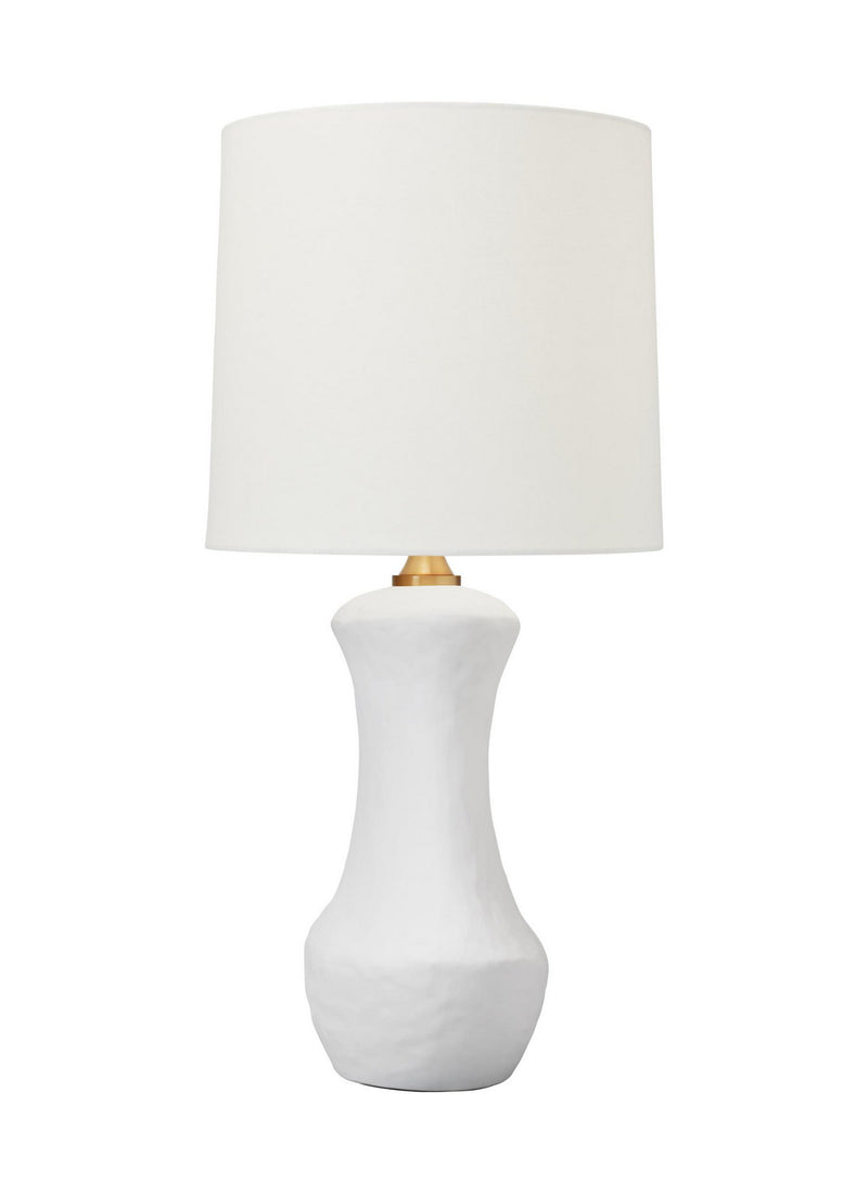 Visual Comfort Studio HT1021MWC1 Bone One Light Table Lamp, Matte White Ceramic Alternate Image.jpg