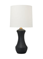 Visual Comfort Studio HT1021RBC1 Bone One Light Table Lamp, Rough Black Ceramic Alternate Image.jpg