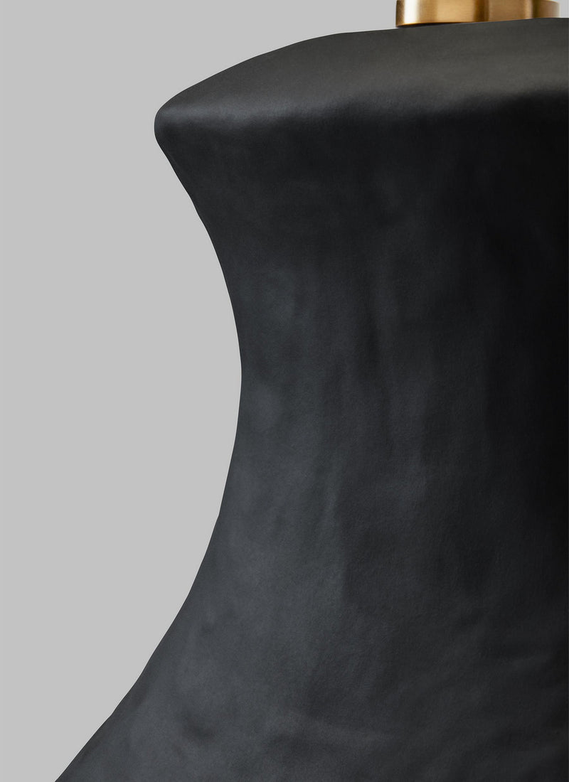 Visual Comfort Studio HT1021RBC1 Bone One Light Table Lamp, Rough Black Ceramic Alternate Image 2.jpg
