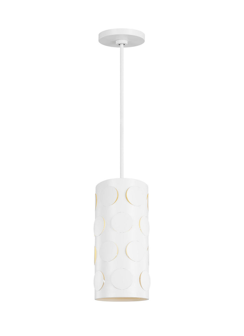 Visual Comfort Studio KSP1011MWT Dottie One Light Pendant, Matte White Alternate Image.jpg