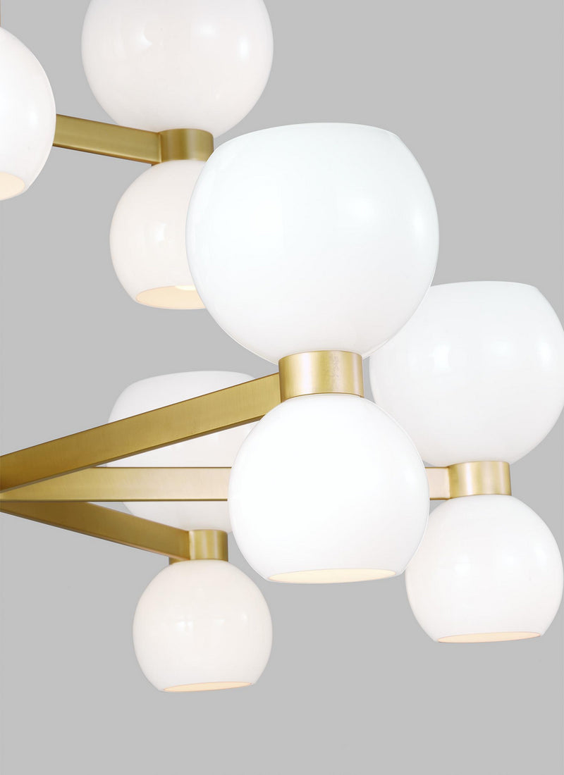 Visual Comfort Studio KSC10018BBSMG Londyn 18 Light Chandelier, Burnished Brass with Milk White Glass Alternate Image 2.jpg