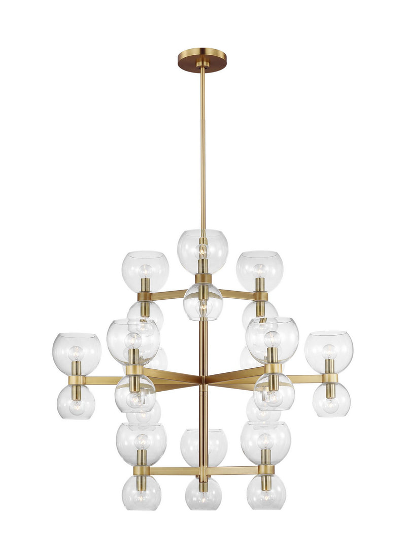 Visual Comfort Studio KSC10124BBSCG Londyn 24 Light Chandelier, Burnished Brass with Clear Glass Alternate Image.jpg