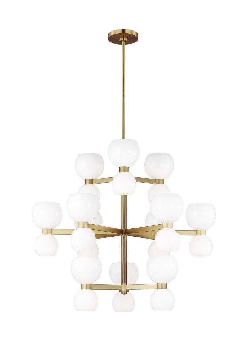 Visual Comfort Studio KSC10124BBSMG Londyn 24 Light Chandelier, Burnished Brass with Milk White Glass Alternate Image.jpg