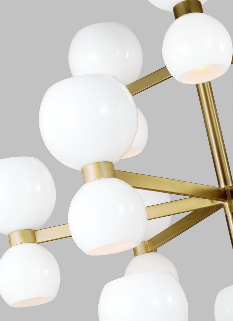 Visual Comfort Studio KSC10124BBSMG Londyn 24 Light Chandelier, Burnished Brass with Milk White Glass Alternate Image 2.jpg