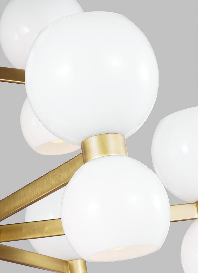 Visual Comfort Studio KSC10124BBSMG Londyn 24 Light Chandelier, Burnished Brass with Milk White Glass Alternate Image 3.jpg