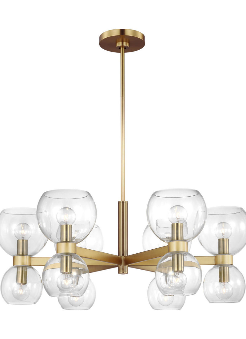 Visual Comfort Studio KSC10212BBSCG Londyn Six Light Chandelier, Burnished Brass with Clear Glass Alternate Image.jpg