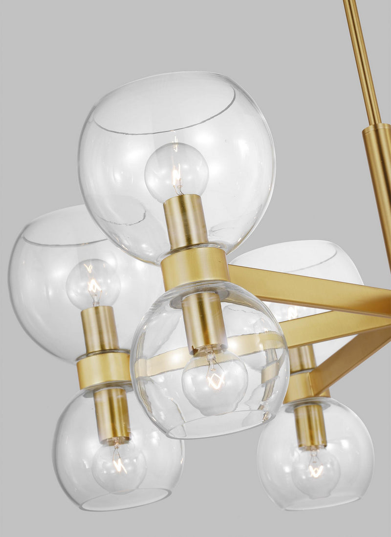 Visual Comfort Studio KSC10212BBSCG Londyn Six Light Chandelier, Burnished Brass with Clear Glass Alternate Image 2.jpg