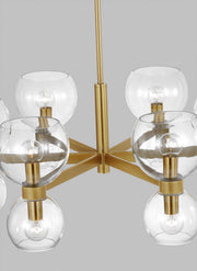 Visual Comfort Studio KSC10212BBSCG Londyn Six Light Chandelier, Burnished Brass with Clear Glass Alternate Image 3.jpg