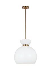 Visual Comfort Studio KSP1021BBSMG Londyn One Light Pendant, Burnished Brass with Milk White Glass Alternate Image.jpg