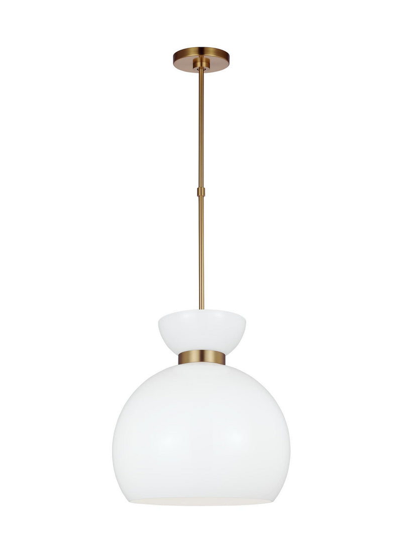 Visual Comfort Studio KSP1021BBSMG Londyn One Light Pendant, Burnished Brass with Milk White Glass Alternate Image.jpg